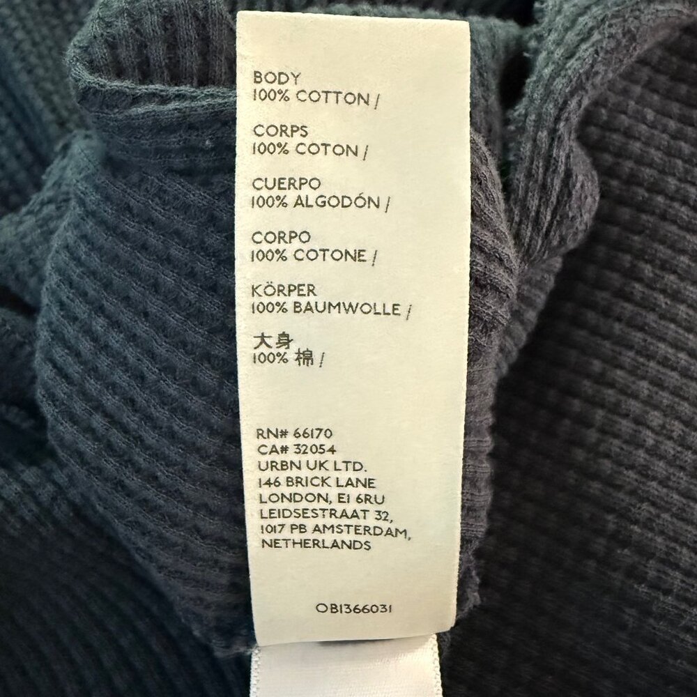We The Free Hooded V Neck Thermal Navy Blue Sz L - Picture 8 of 9